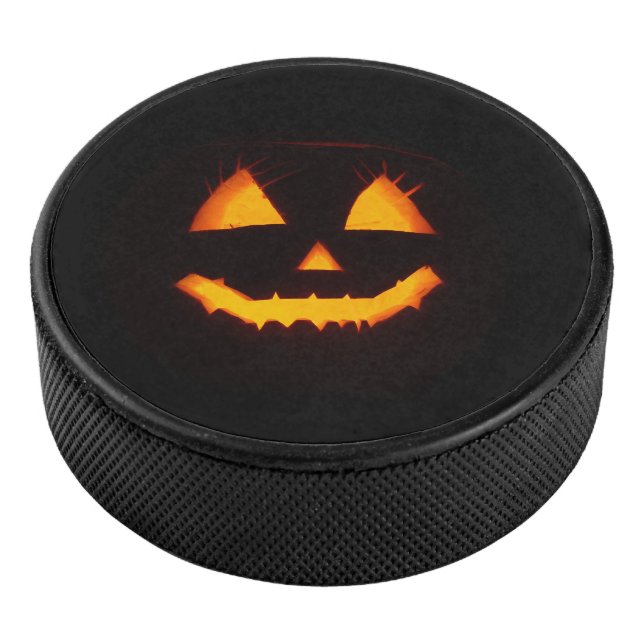 Leichte Kürbislaterne Eishockey Puck (3/4)