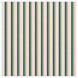Leichte Lachse, Sea Green, Black & Minze Cream Lin Stoff