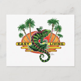 Leichte Lebenden Lizard am Strand Postkarte