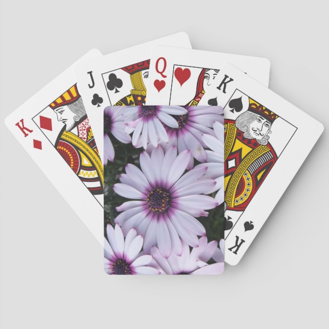 Leichte Lila Blume Bouquet Spielkarten (Rückseite)