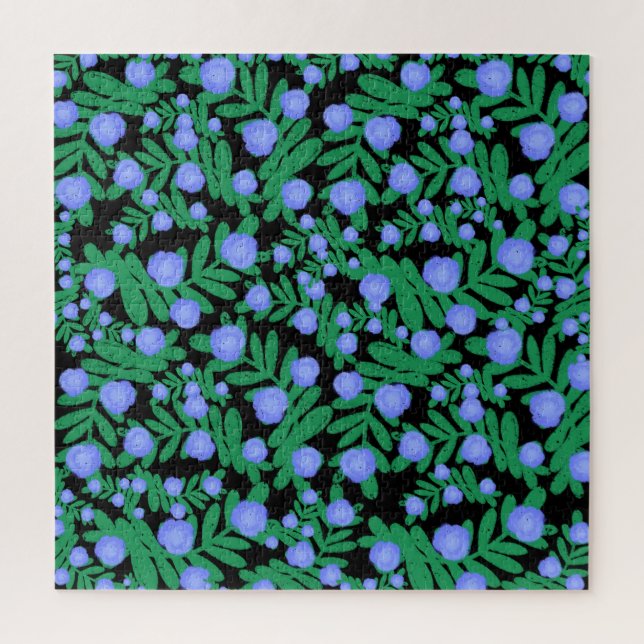 Leichte Lila Blume mit Blumenmuster und Pflanze mi (Vertikal)