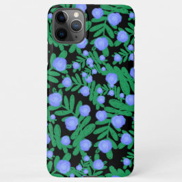 Leichte Lila Blume mit Blumenmuster und Pflanze mi iPhone 11Pro Max Hülle