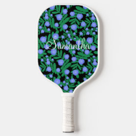 Leichte Lila Blume mit Blumenmuster und Pflanze mi Pickleball Schläger