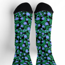 Leichte Lila Blume mit Blumenmuster und Pflanze mi