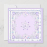 leichte lila Schneeflocke & glitzerndes Herz