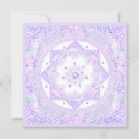 leichte lila Schneeflocke & glitzerndes Herz