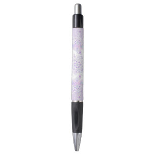 leichte lila Schneeflocke & glitzerndes Herz Kugelschreiber