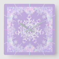 leichte lila Schneeflocke & glitzerndes Herz