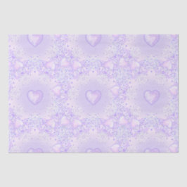 leichte lila Schneeflocke & glitzerndes Herz Seidenpapier