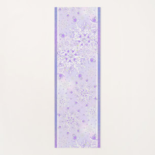 leichte lila Schneeflocke & glitzerndes Herz Yogamatte