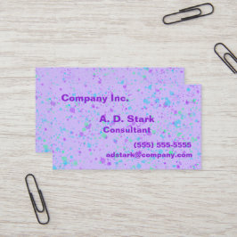 Leichte Lila Spritzer-Visitenkarten Visitenkarte