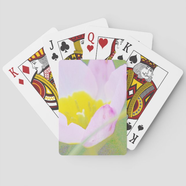 leichte lila TulpenBlume Spielkarten (Rückseite)