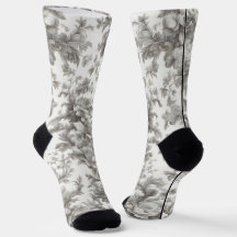 Leichte, monochrome Marmortoile Crew Socken