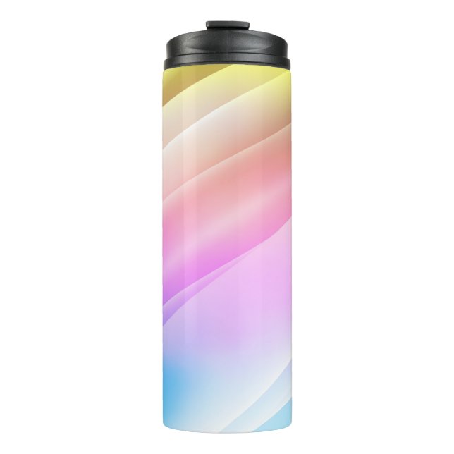 Leichte Multicolor, Rainbow-Abdeckung mit langen L Thermosbecher (Vorderseite)