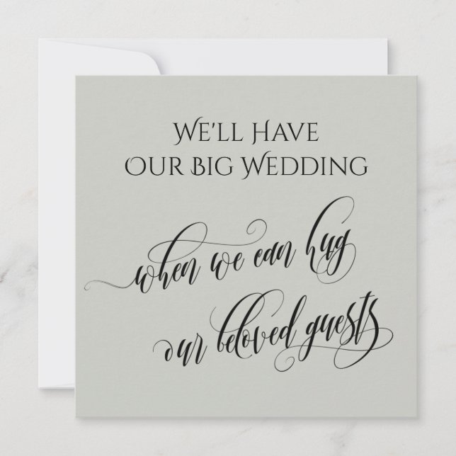 Leichte Phase, in der wir Sie mit einer verzögerte Einladung (Vorderseite)