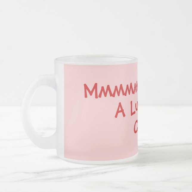 Leichte Rhymslang-Trinkmotto Mattglastasse (Links)