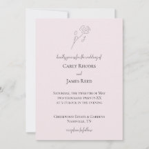 Leichte Rosa Blume Art Monogram Wedding