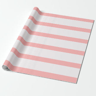 Leichte rosa und cremefarbene Stifte Streifen Geschenkpapier
