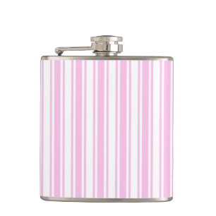 Leichte, rosa und weiße Streifen aus Süßigkeiten Flachmann