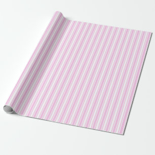 Leichte, rosa und weiße Streifen aus Süßigkeiten Geschenkpapier