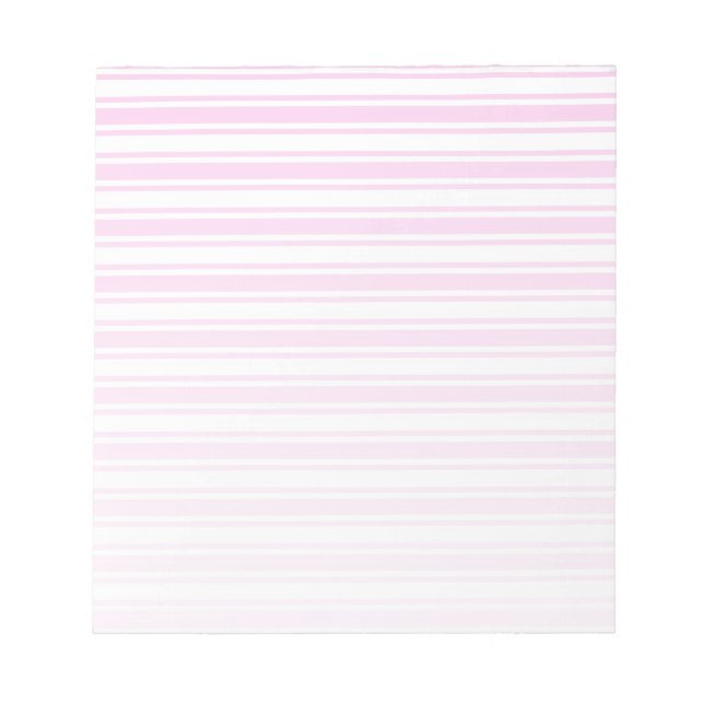 Leichte, rosa und weiße Streifen aus Süßigkeiten Notizblock (Vorderseite)