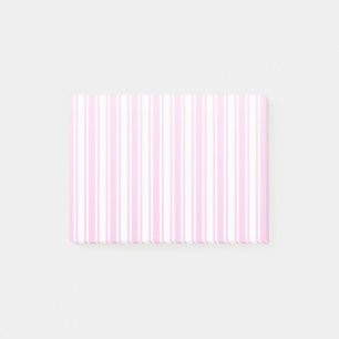 Leichte, rosa und weiße Streifen aus Süßigkeiten Post-it Klebezettel