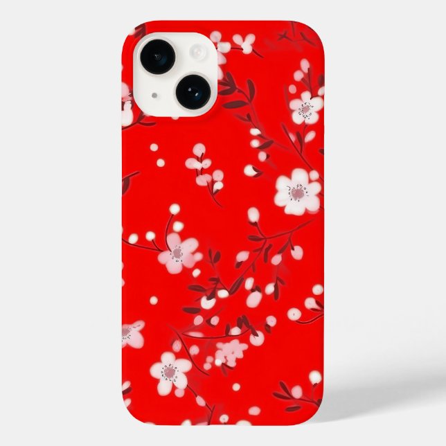 Leichte rote Printwerbung Case-Mate iPhone 14 Hülle (Rückseite)