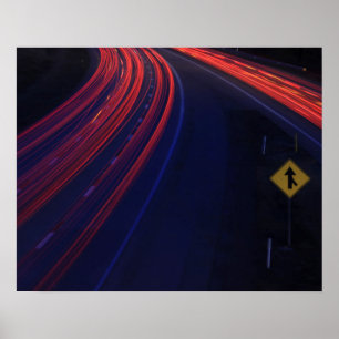 Leichte Schwänze für den Fahrzeugverkehr Poster