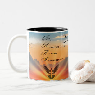 "Leichte Sonnenuntergänge" Inspirative Tasse" Zweifarbige Tasse