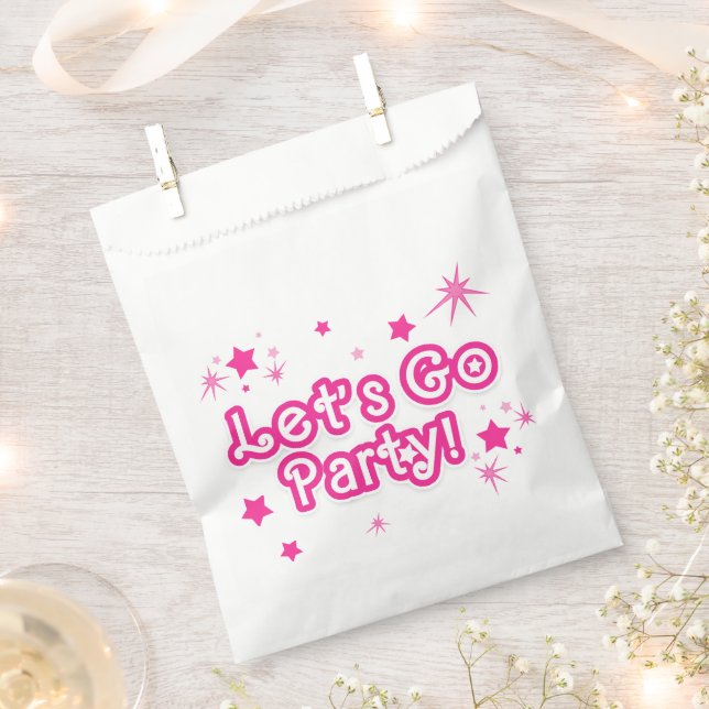 Leichte und heiß rosa Sparkeln - Party gehen Geschenktütchen (Ausgeschnitten)