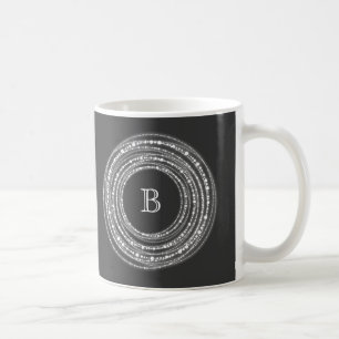 Leichte und helle Glitzern Circles Monogramm Urlau Kaffeetasse