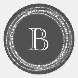 Leichte und helle Glitzern Circles Monogramm Urlau Runder Aufkleber