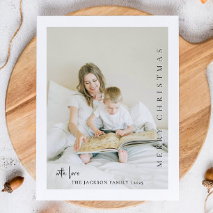 Leichte und luftige Familien-Weihnachtsfoto Feiertagspostkarte