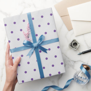 Leichte Violet leicht Graue Polka Dosen Sauber Ein Geschenkpapier