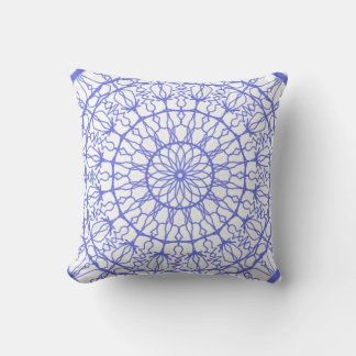 Leichte Violet und weißes Mandala-Kissen Kissen