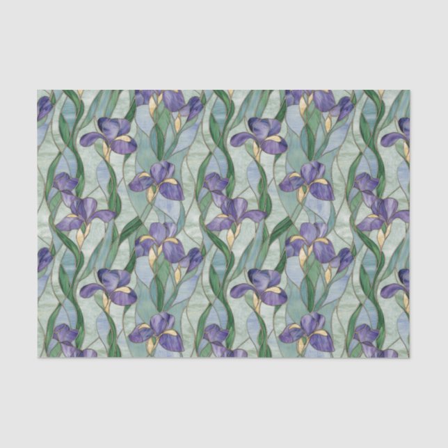 Leichte violette Blüten Seidenpapier (Vorderseite)