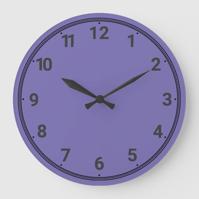 Leichte Violette Große Wanduhr (Vorderseite)