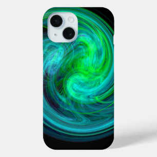 LEICHTE VORTEX,Abstrakt blaugrüne Fraktal-Waves Case-Mate iPhone Hülle