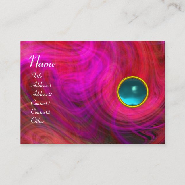 LEICHTE VORTEX AQUAMARINE, rosa, lila, gelb Visitenkarte (Vorderseite)