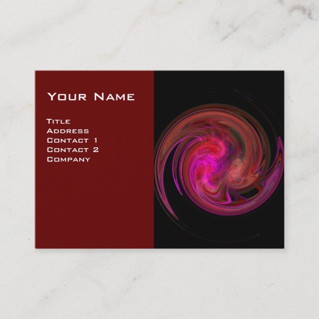 LEICHTE VORTEX, lebhaft schwarz, rosa, violett, ro Visitenkarte (Vorderseite)