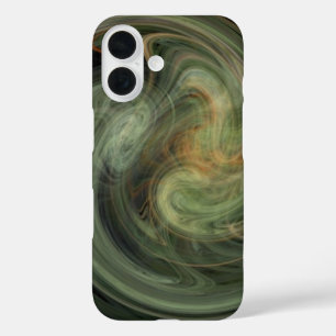 LEICHTE VORTEX / Orangengrau Abstrakt iPhone 16 Hülle