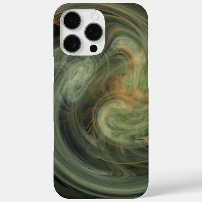 LEICHTE VORTEX / Orangengrau Abstrakt iPhone 16 Pro Max Hülle (Rückseite)