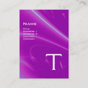 LEICHTE WELLEN 2 MONOGRAMM lila violett, weiß Visitenkarte