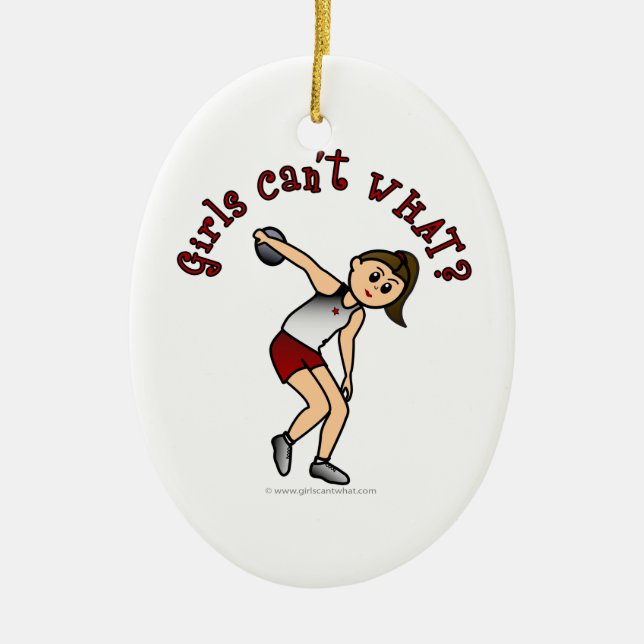 Leichte Womens Discus Keramik Ornament (Vorne)