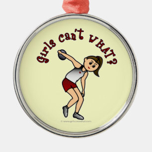 Leichte Womens Discus Silbernes Ornament