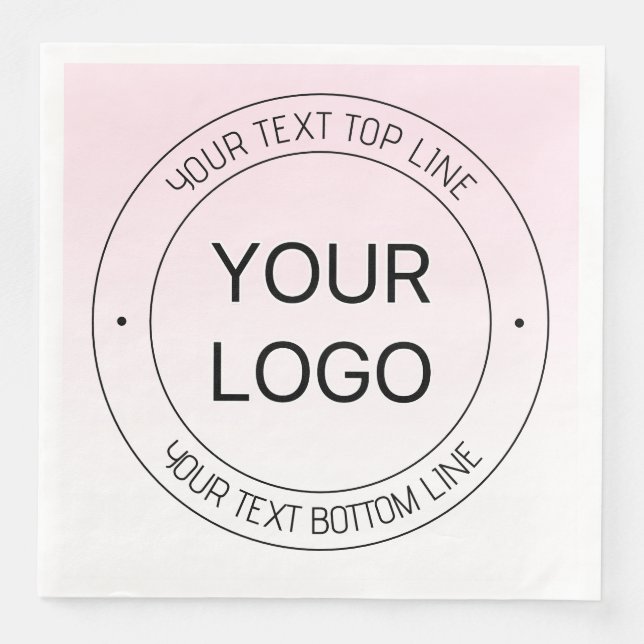 Leichter Austausch von Logos und bearbeitbarer Tex Serviette (Vorderseite)