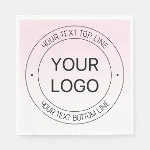 Leichter Austausch von Logos und bearbeitbarer Tex Serviette