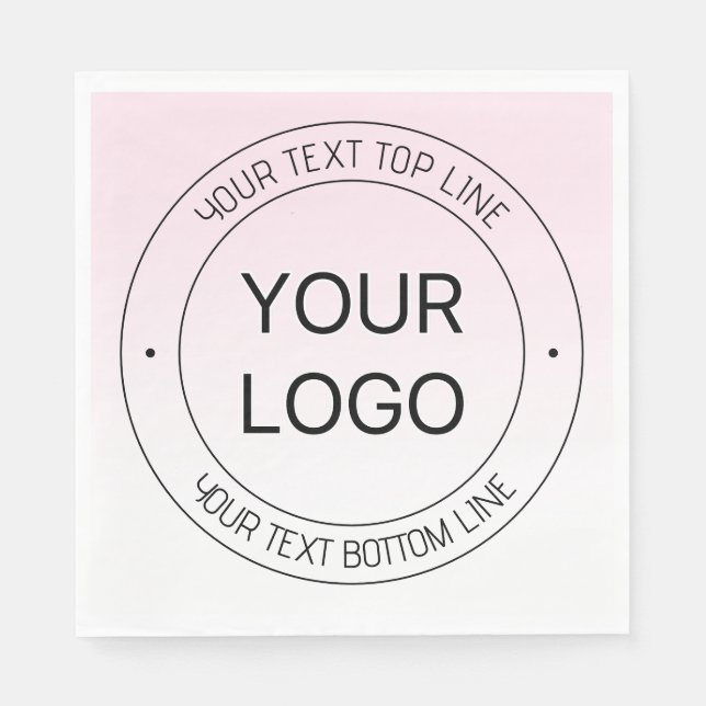 Leichter Austausch von Logos und bearbeitbarer Tex Serviette (Vorderseite)