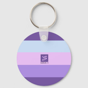 Leichter Lavendel träumt Farbpaletten-Monogramm Schlüsselanhänger