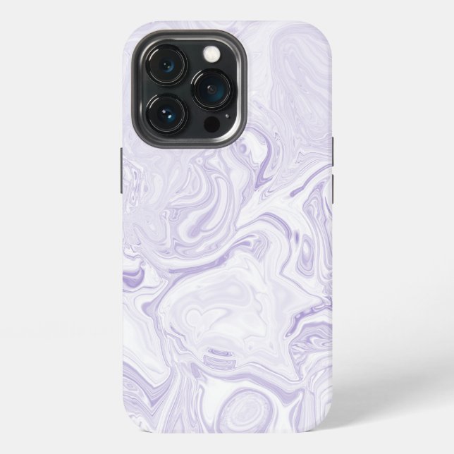 Leichter Lila Marmor iPhone 13 Pro Hülle (Hinten)